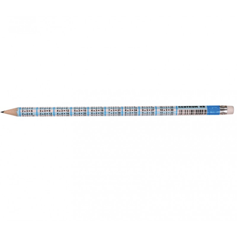 Pieštukas su daugybos lentele ir trintuku padrožtas HB CENTRUM įp.100